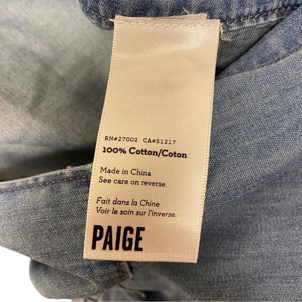 PAIGE Jackson Romper in Flyer from Revolve - Long sleeve denim shorts size XS - Picture 7 of 7